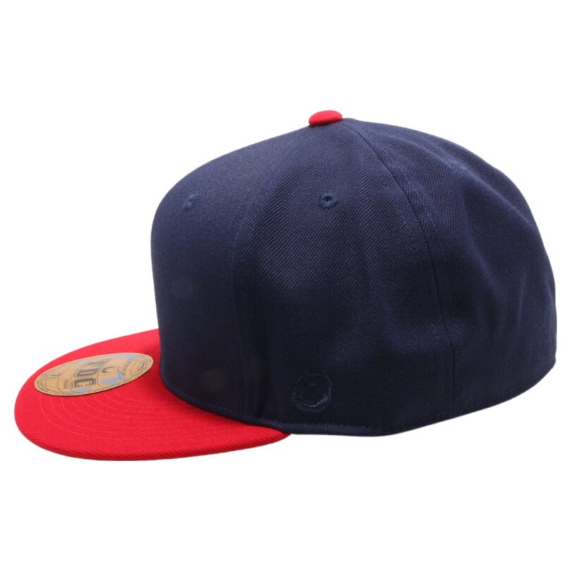 PB5000 TDC PitBull On-Field Wool Blend Flat Fitted Hats [Navy/Red]