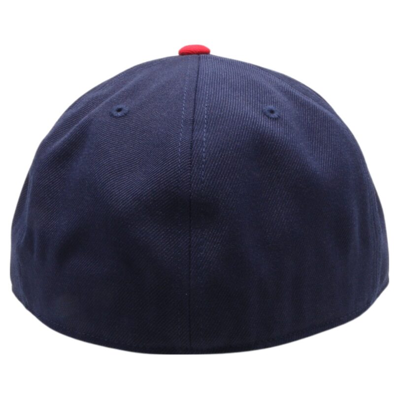 PB5000 TDC PitBull On-Field Wool Blend Flat Fitted Hats [Navy/Red]