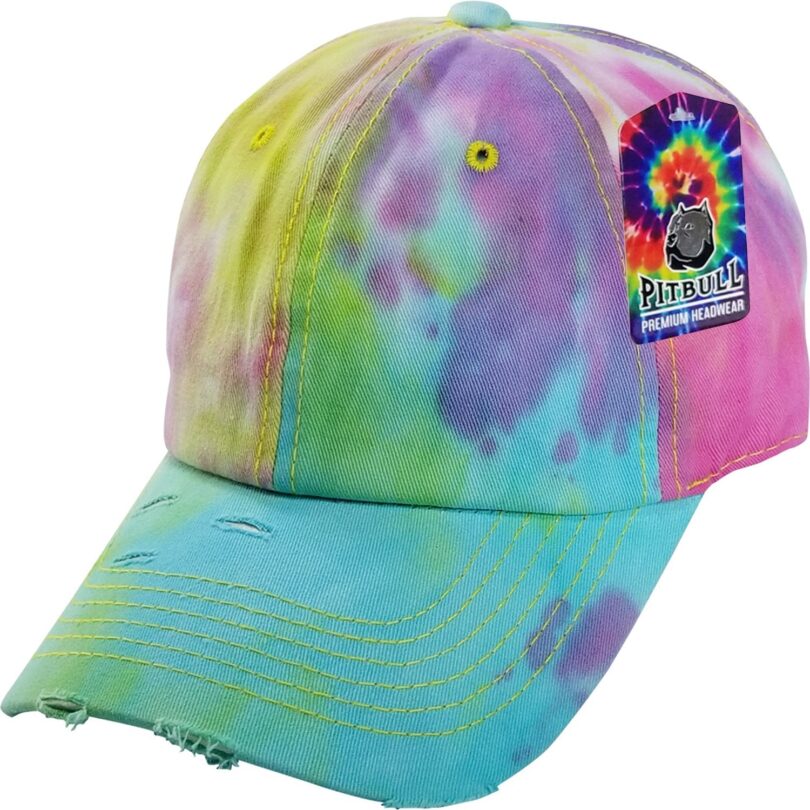 PB255 Tie Dye Vintage Dad Hat - Image 5
