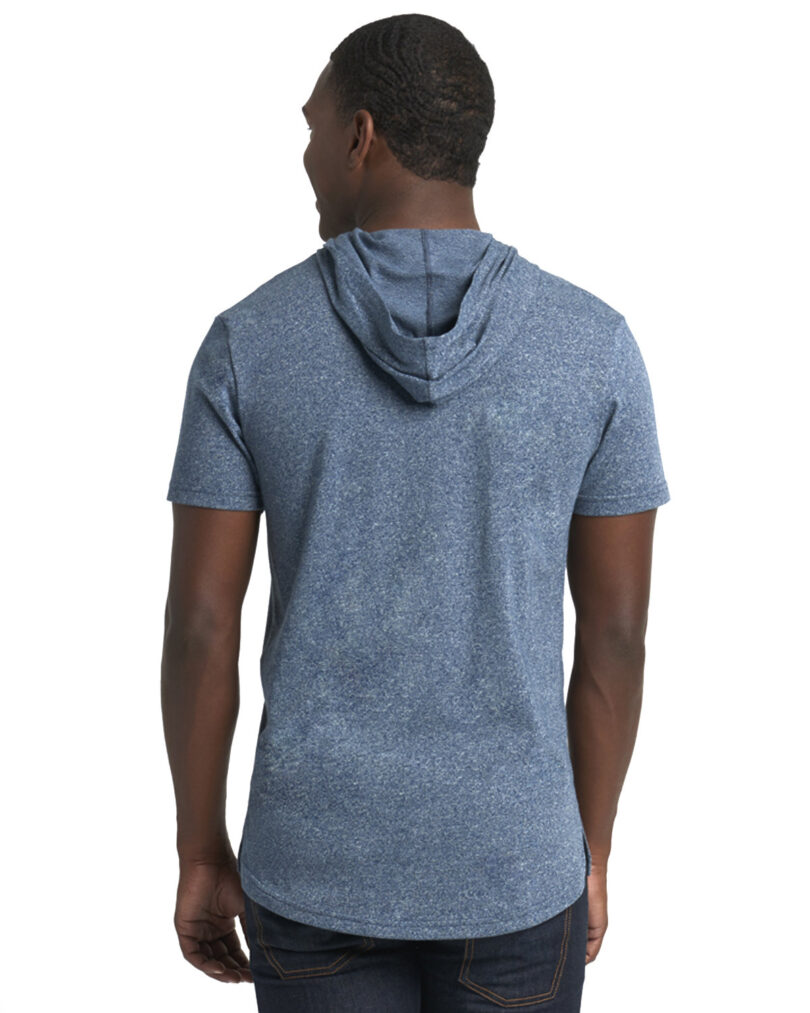 Unisex Mock Twist Short Sleeve Hoody T-Shirt - Image 2