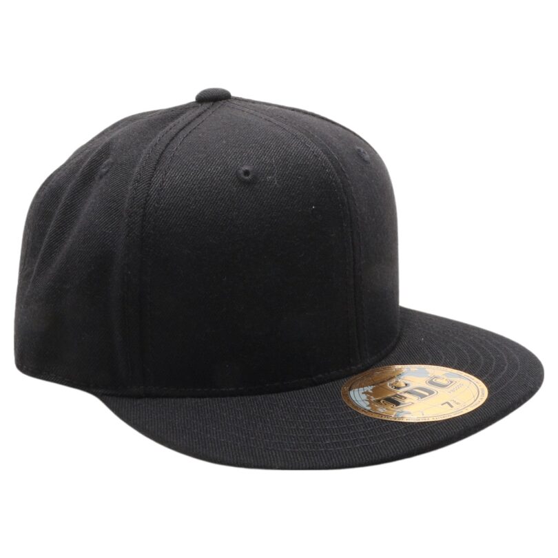 PB5000 TDC PitBull On-Field Wool Blend Flat Fitted Hats [Black]