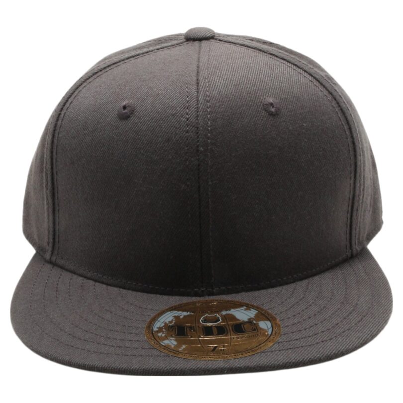 PB5000 TDC PitBull On-Field Wool Blend Flat Fitted Hats [Dark Grey]