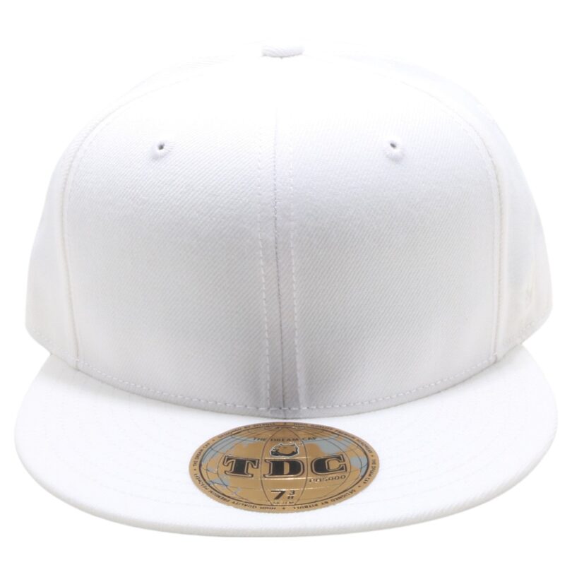 PB5000 TDC PitBull On-Field Wool Blend Flat Fitted Hats [White]