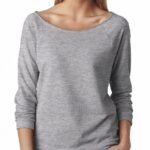 Ladies' French Terry Three-Quarter Sleeve Raglan
