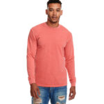 Adult Inspired Dye Long-Sleeve Crew with Pocket