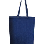 Cotton Denim Gusseted Tote Bag