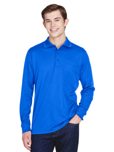 Adult Pinnacle Performance Long-Sleeve Piqu  Polo with Pocket