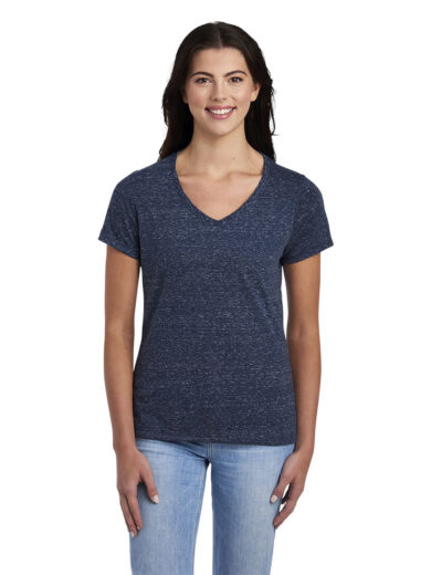 Ladies' Snow Heather V-Neck T-Shirt