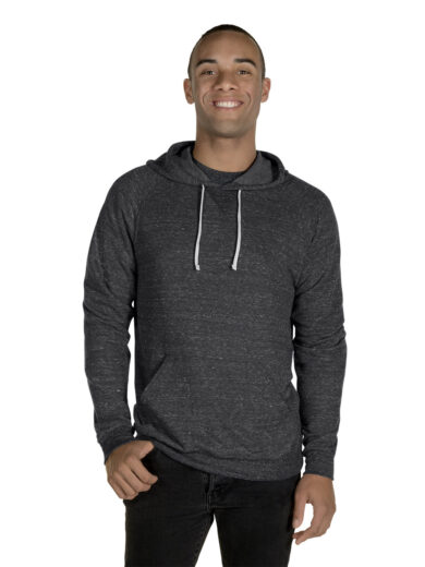 Adult Snow Heather Raglan Hooded Sweatshirt
