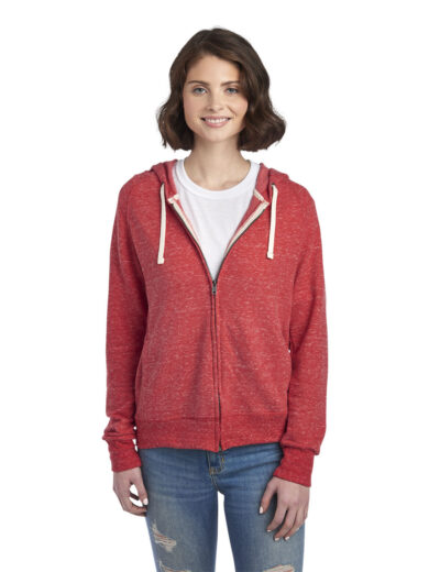 Ladies' Snow Heather Full-Zip Hooded Sweatshirt