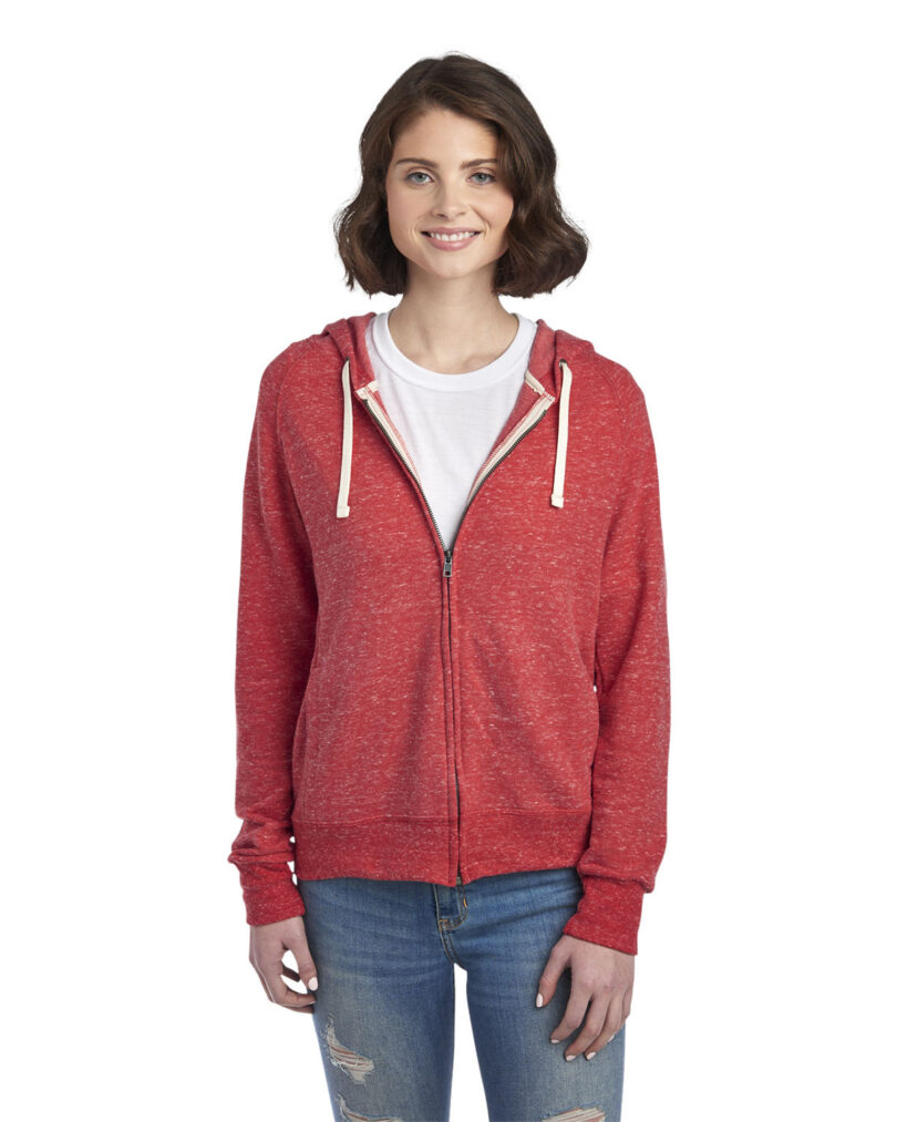 Ladies' Snow Heather Full-Zip Hooded Sweatshirt