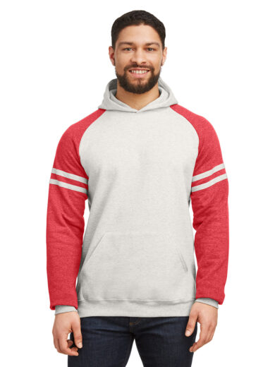 Unisex NuBlend Varsity Color-Block Hooded Sweatshirt