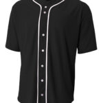 A4 Short Sleeve Full-Button Baseball Top A4N4184