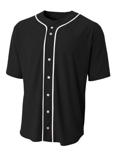 A4 Short Sleeve Full-Button Baseball Top A4N4184