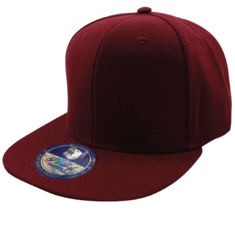Burgundy PB104 Pit Bull Acrylic Snapback Hats Wolesale