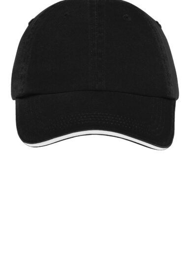 Port Authority ®  Sandwich Bill Cap with Striped Closure.  C830