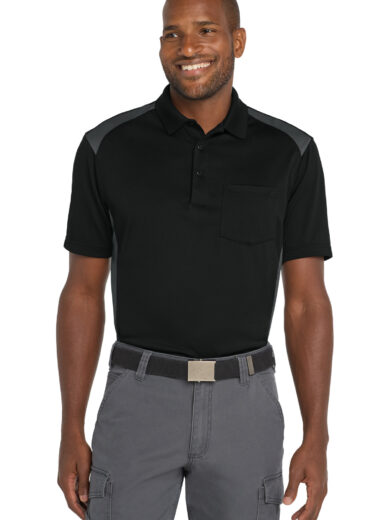 CornerStone ®  Select Snag-Proof Two Way Colorblock Pocket Polo. CS416