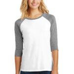 District ®  Women's Perfect Tri ®  3/4-Sleeve Raglan. DM136L