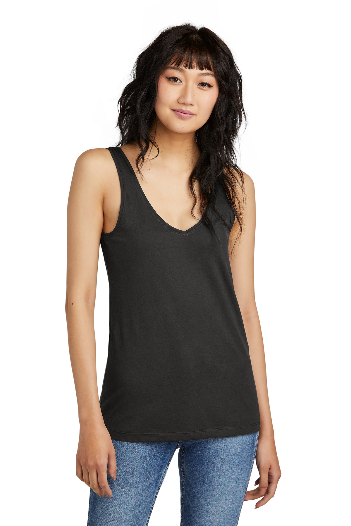 District ® Women's Perfect Blend ® CVC V-Neck Tank DT154