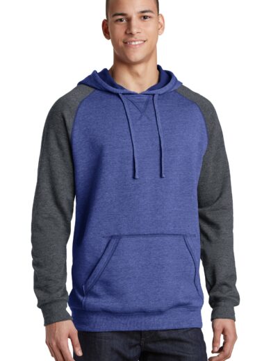 District ®  Young Mens Lightweight Fleece Raglan Hoodie.  DT196