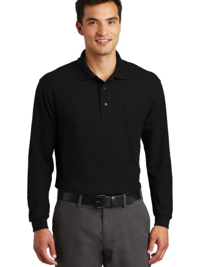Port Authority ®  Long Sleeve Silk Touch™ Polo with Pocket.  K500LSP