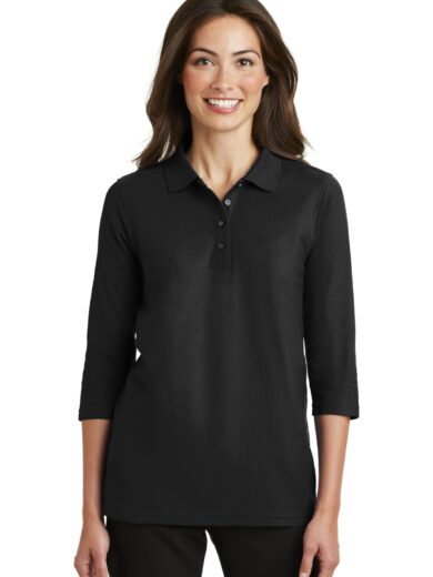 Port Authority ®  Women's Silk Touch™ 3/4-Sleeve Polo. L562