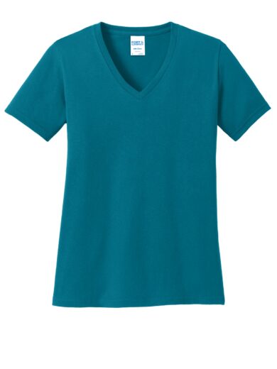 Port & Company ®  Women's Core Cotton V-Neck Tee. LPC54V