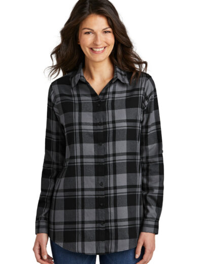 Port Authority ®  Women's Plaid Flannel Tunic . LW668