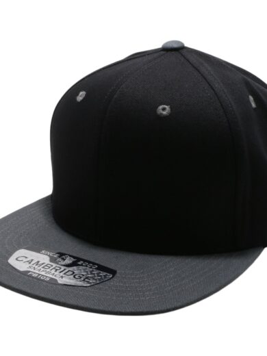 PB105T PitBull Cambridge Cotton Two-Tone Snapback [Black/Charcoal]