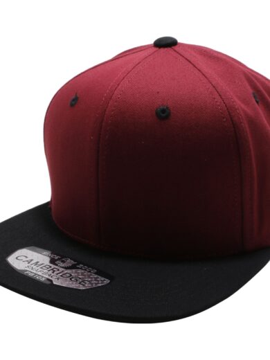 PB105T PitBull Cambridge Cotton Two-Tone Snapback [Burgundy/Black]
