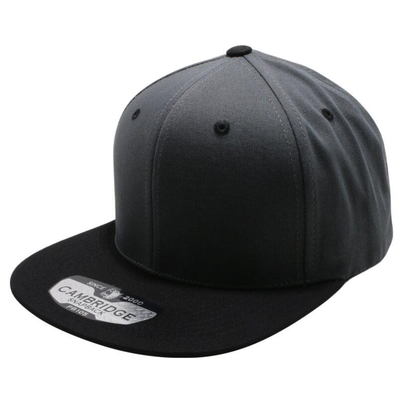 PB105T PitBull Cambridge Cotton Two-Tone Snapback [Charcoal/Black]