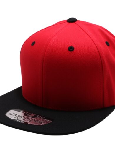 PB105T PitBull Cambridge Cotton Two-Tone Snapback [Red/Black]