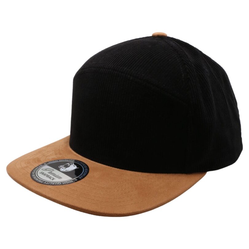 PB124 Pit Bull Hybrid Corduroy Camper Hats [Black/Khaki] 1