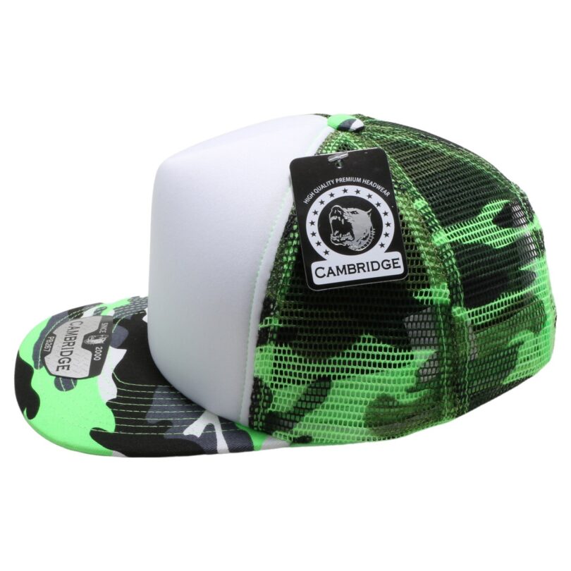 PB267 Neon Camo Sponge Trucker - Image 16