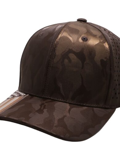 PB270 Shiny Camo Perforated US Flag Embroidery on visor