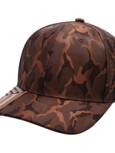 PB270 Shiny Camo Perforated US Flag Embroidery on visor