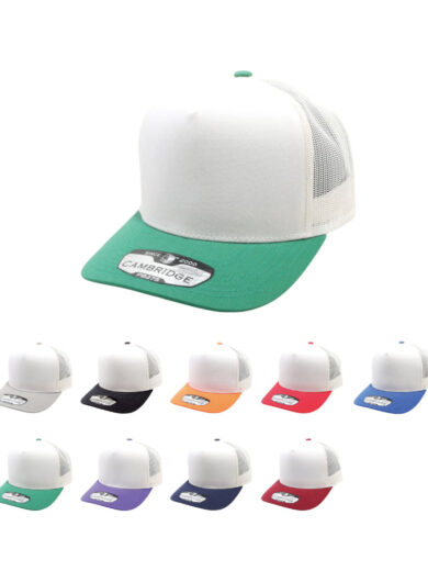 PB275 5 Panel Cream Two-Tone Trucker
