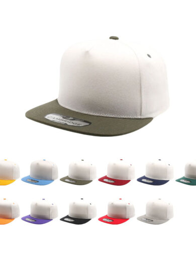 PB292 5 Panel Cream Two Tone Snapback