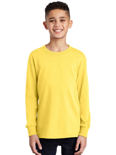 Port & Company ®  Youth Long Sleeve Core Cotton Tee. PC54YLS