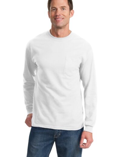 Port & Company ®  Tall Long Sleeve Essential Pocket Tee. PC61LSPT