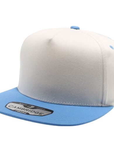 PB292 Two Tone 5-Panel Snapback Hat (Cream/Sky)