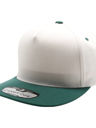 PB292 Two Tone 5-Panel Snapback Hat (Cream/Green)