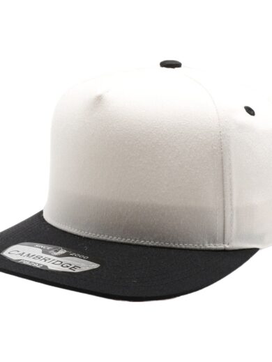 PB292 Two Tone 5-Panel Snapback Hat (Cream/Black)