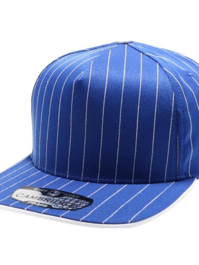 PB328 5-Panel Pinstripe Snapback Hat (Royal/White)