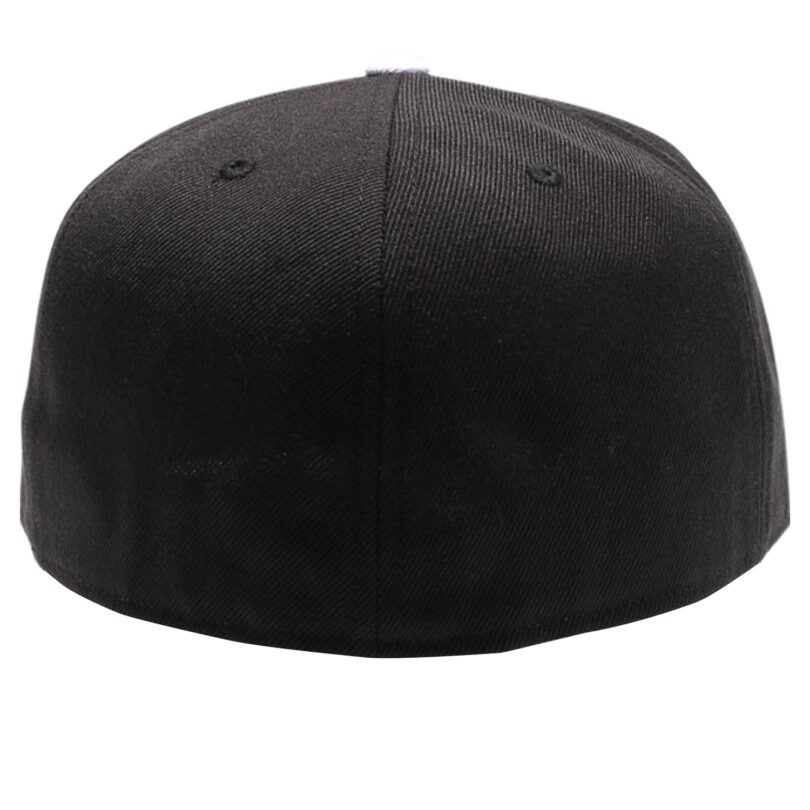 PB5000 TDC PitBull On-Field Wool Blend Sandwich Flat Bill Fitted Black (White)