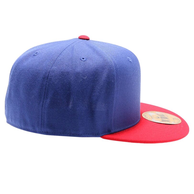 PB5000 TDC PitBull On-Field Wool Blend Flat Fitted Hats [Royal/Red]