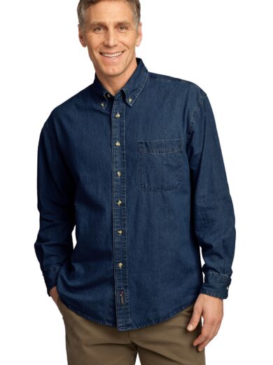 Port & Company ®  - Long Sleeve Value Denim Shirt. SP10