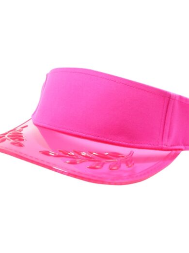 PB317 Pitbull Cambridge Transparent Bayleaf Sun Visor [Neon Pink]
