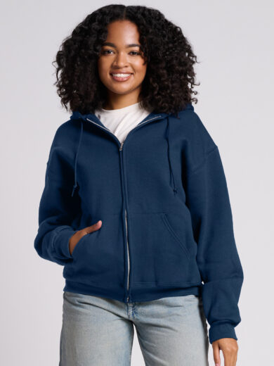 Jerzees Rugged ™  Unisex Full-Zip Hooded Sweatshirt Z12M