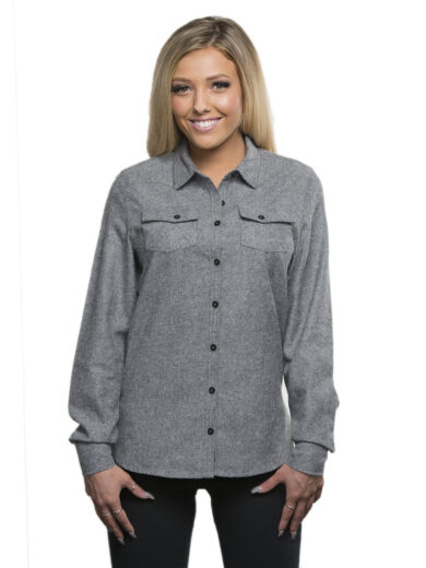 Ladies' Solid Flannel Shirt